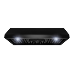 AKDY RH0334 30 in. 58 CFM Convertible Under Mount Range Hood in Black Painted Stainless Steel with Light Owner's Manual