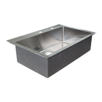 FRANKE HFS3322-2 Vector 33.5" (33" Compatible) Dual Mount Single Bowl Kitchen Sink Specifications