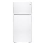 GE GPE16DTHCC ENERGY STAR® 15.5 Cu. Ft. Recessed Handle Top-Freezer Refrigerator Quick Specs