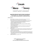 Merco Savory Synergy User's Manual