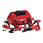 Hilti 3554462 22-Volt Lithium-Ion Keyless Chuck Cordless Hammer Drill Driver/Impact Driver/Reciprocating Saw Combo Kit (3-Tool) Operating instructions