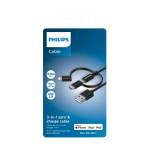 Philips DLC3106T/00 3-in-1 cable: Lightning, USB-C, Micro USB Product Datasheet
