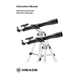 Meade 909003 Infinity 70mm Altazimuth Refractor Telescope Kit Instruction manual