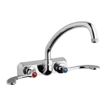 Chicago Faucets W4D-DB6AE35-369AB Hot and Cold Faucet Installation Manual