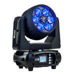 Event Lighting Lite LM6X15W 6x 15W LED RGBW Zoom Wash Moving Head Specification Sheet