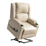 Lucklife HD-H7135-WHITE Lucklife White PU Leather Power Lift Recliner Chairs for Elderly Big Heated Massage Recliner Sofa Use and Care Manual