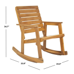 SAFAVIEH FOX6702A Alexei Ash Gray Acacia Wood Outdoor Rocking Chair Installation Guide