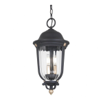 The Great Outdoors 73236-738 Peale Street - 3 Light Outdoor Chain Hung Installation instructions