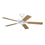 Progress Lighting P250066-009 AirPro 52 in. Brushed Nickel 5-Blade ENERGY STAR Rated AC Motor Traditional Ceiling Fan Instructions