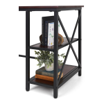 Displays2go FDXDESKBRN 47" W x 22" D x 30" H Wood and Steel Industrial-Style Desk Instructions