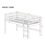 Dorel Home 38260 Lara Twin Loft Bed Assembly Manual