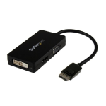 StarTech.com Travel A/V adapter: 3-in-1 DisplayPort to VGA DVI or HDMI converter Datasheet