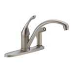 Delta Classic Single-Handle Standard Kitchen Faucet with Side Sprayer in Stainless Steel Installation guide