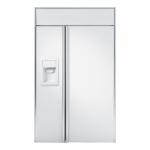 GE ZISW480DX Monogram® 48" Built-In Side-by-Side Refrigerator Quick Specs