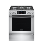 Electrolux EI30GF45QS IQ Touch 4.5 cu. ft. Gas Range with Front Controls, Self-Cleaning Convection Oven in Stainless Steel Use and care guide