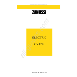 Zanussi      ZHN 722, ZBN 722, ZHM 726 Instruction Booklet