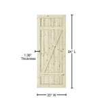 Colonial Elegance RDBRL-37-ECOM 37 in. x 84 in. Barrel 3-Panel Unfinished Knotty Pine Interior Barn Door Slab Use and Care Manual