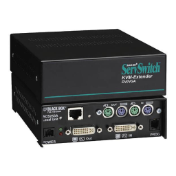 Black Box ServSwitch DVI/VGA CATx Extender Specification | Manualzz