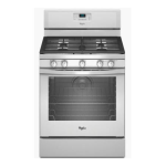 Whirlpool WFG540H0ES 5.8 cu. ft. Gas Range with Self-Cleaning Convection Oven in Stainless Steel User Instructions