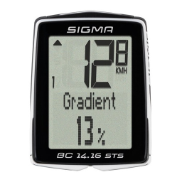 Sigma M5LCAD3STS, BC 14.16 CAD, BC 14.16, BC 14.16 STS Uživatelský manuál | Manualzz