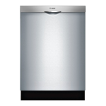 Bosch SHS843AF5N 300 Series PureDry 48-Decibel Filtration Built-In Dishwasher ENERGY STAR Installation instructions