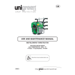 Unigreen P600 Spreader Use and Maintenance Manual