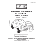 Western Regular & High Capacity ICE BREAKER (#0126 - 0401) Owner's Manual