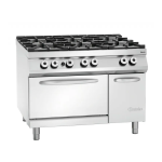 Bartscher 2952481 Gas stove, 6BRs,el. oven,2/1GN NS Bedienungsanleitung