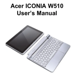 Acer HLZW510 WIRELESSTABLET PC User Manual