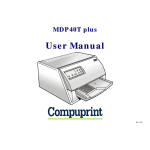 Compuprint MDP 40 T plus Transactional Printer Manual de usuario