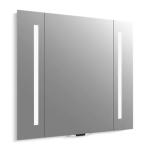 Kohler K-99572-TLC-NA Verdera&reg; lighted mirror, 34" W x 33" H Mode d'emploi