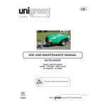Unigreen TOWED MISTBLOWERS LASER-FUTURA- EXPO series AT STD/TOP - AT BASE Use and Maintenance Manual