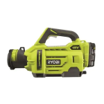 RYOBI P2870-A12 ONE+ 18V Cordless Electrostatic 1 Gal. Sprayer w/ Extra Low/Medium/High Nozzles, (2) 2.0 Ah Batteries, and (1) Charger Use and Care Manual