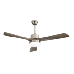 BANSA ROSE DHMTT2022090209 52 in. 3 Blade Sand Nickel (Plated) Ceiling Fan Light LED Integrated For Indoor/Outdoor , DC Motor, 6 Speed Remote Specification