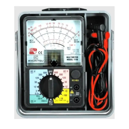 Kyoritsu 1110 Analogue Multimeter Owner's Manual | Manualzz