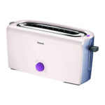 Philips HD2611/55 Long slot knob control White orange Toaster User manual