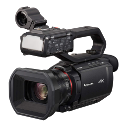 Basic operation of the menu. Panasonic HC-X1500, HC-X2000 | Manualzz