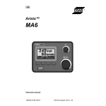 ESAB Control panel MA6 Manuale utente
