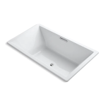 Kohler 1834-W1-0 Underscore® 72 x 36 in. Soaker Drop-In Bathtub Installation manual