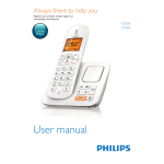 Philips CD2852W/90 BeNear Cordless phone with answering machine Product Datasheet