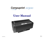 Compuprint 10300/10300plus Impact Printer User manual