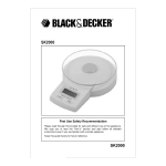 Black&Decker SK2000 KITCHEN SCALES instruction manual