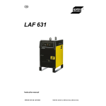 ESAB LAF 631 Používateľská príručka
