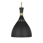 Generation Lighting Designer Collections EP1141MWT ED Ellen DeGeneres Crafted by Generation Lighting Joan 6.25 in. W 1-Light Matte White and Burnished Brass Mini Pendant Specification
