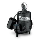 Flotec E3375TLT Professional Series ⅓ HP Submersible Cast Iron Effluent Pump Owner's Manual