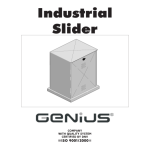Genius INDUSTRIAL SLIDER Instructions