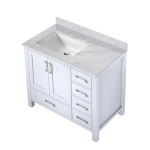 Lexora LJ342236SD00M34-L Jacques 36 in. Distressed Grey Single Vanity No Top and 34 in. Mirror - Left Version 规范
