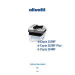 Olivetti d-Copia 283MF-283MFplus-284MF Bruksanvisning