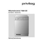Privileg 7600CD Benutzerhandbuch