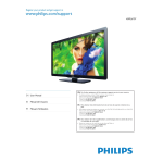 Philips 40PFL4707/F8 Televisor LED serie 4000 Hoja de datos del producto